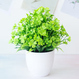 1pc Artificial Plants Green Bonsai Small Tree Pot Plants Fake Flower Potted Ornaments for Home Decoration Craft Plant Decorative