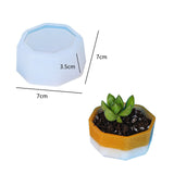 3D Plant Pot Molds Silicone Succulent Flower Pot Concrete Cement Clay Mold Candle Soap Polygonal Handmade Making Mould