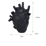 Anatomical Heart Shape Flower Vase Nordic Style Flower Pot Dried Vases Sculpture Desktop Plant Pot for Home Decor Ornament Gifts